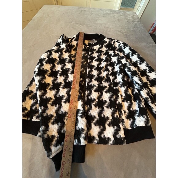 Ruff Hewn Grey black white Sweater Zip Up Women’s Size Large chic - Picture 7 of 9